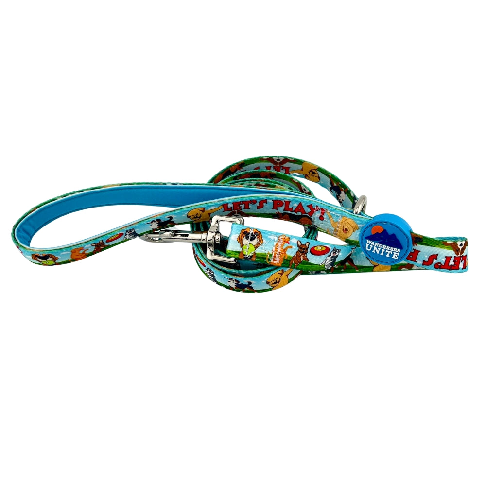 "Let's Play" Custom Design Leash