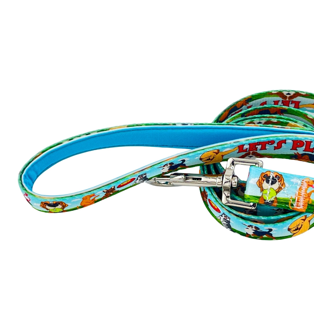 "Let's Play" Custom Design Leash